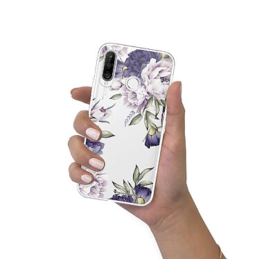 LaCoqueFrançaise Coque Huawei P30 360 intégrale transparente Motif Pivoines Violettes Tendance pas cher