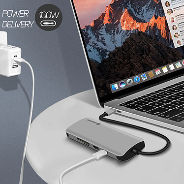 Swissten Hub USB-C 8en1 3x USB 1x USB-C 1x HDMI 1x Ethernet 1 Entrée SD Micro-SD . pas cher