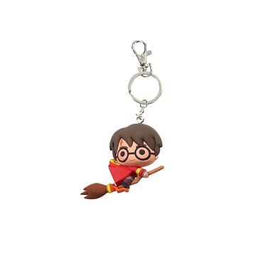 Harry Potter - Porte-clés caoutchouc Harry Potter  & Broomstick 7 cm