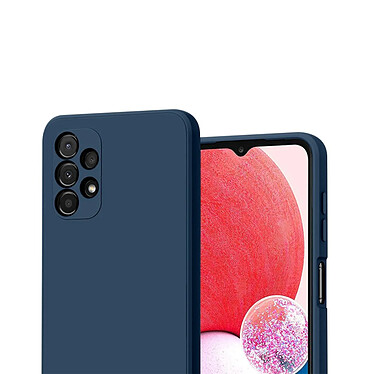 Avis Evetane Coque Samsung Galaxy A13 Silicone liquide Bleue Marine + 2 Vitres en Verre trempé Protection écran Antichocs