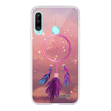 Evetane Coque Huawei P30 Lite/ P30 Lite XL 360 intégrale transparente Motif Attrape rêve rose Tendance