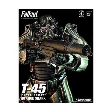 Fallout - Figurine FigZero 1/6 T-45 Hot Rod Shark Power Armor 37 cm pas cher