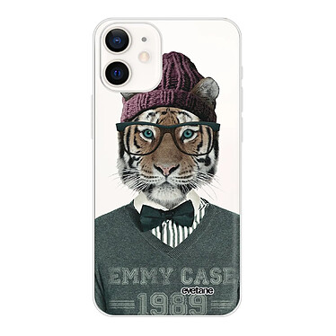 Evetane Coque iPhone 12 mini 360 intégrale transparente Motif Tigre Fashion Tendance