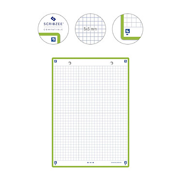 Acheter OXFORD Paquet de 32 Fiches Bristol revision 2.0 Perforées 148x210 mm A5 Q5/5 vert