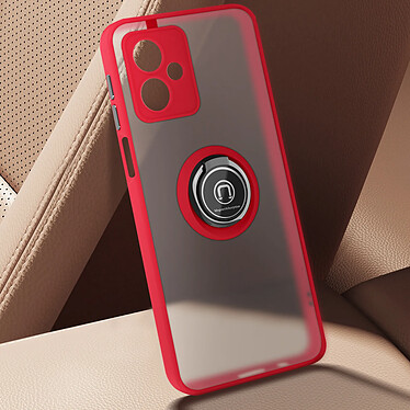 Avis Avizar Coque pour Motorola Moto G14 Bague Métallique Support Vidéo Rouge