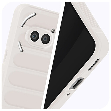 Avizar Coque pour Nothing Phone 2a et 2a Plus Antichoc Silicone texturé 3D Blanc pas cher