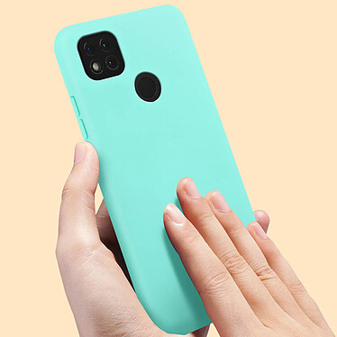 Avizar Coque pour Xiaomi Redmi 9C Silicone Gel Semi-rigide Finition Soft Touch Turquoise pas cher