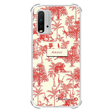 LaCoqueFrançaise Coque Xiaomi Redmi 9T Silicone antichocs Solides coins renforcés  transparente Motif Botanic Amour