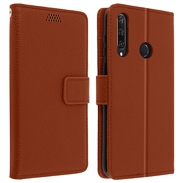 Avizar Housse Huawei Y6p Étui Folio Porte carte Support Vidéo - marron