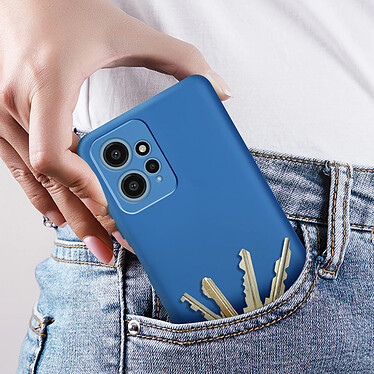 Avizar Coque pour Xiaomi Redmi Note 12 4G Silicone Semi-rigide Finition Douce au Toucher Fine  Bleu pas cher