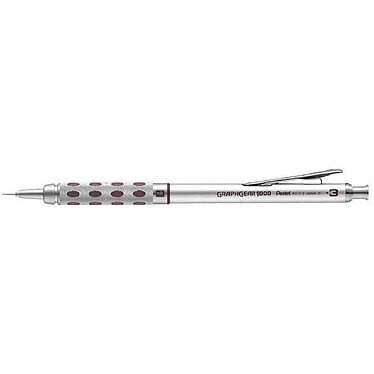 PENTEL Porte-mines GRAPHGEAR 1000 Diamètre 0,3 mm Argent