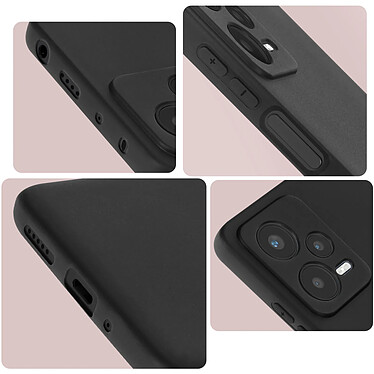 Avizar Coque pour Xiaomi Redmi Note 12 Pro 5G et 12 Pro Plus 5G Silicone Flexible Finition Mate Anti-traces  noir pas cher