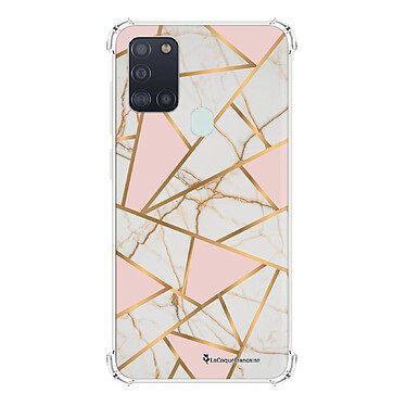 LaCoqueFrançaise Coque Samsung Galaxy A21S anti-choc souple angles renforcés transparente Motif Marbre Rose