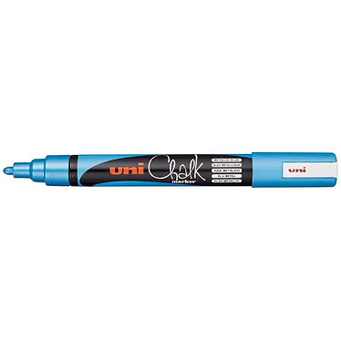 UNI-BALL Marqueur craie Chalk PWE5M, bleu métallique