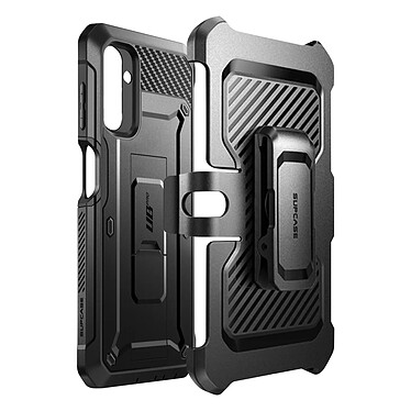 Supcase Coque Noir pour Samsung Galaxy A14 5G,  Antichoc avec Béquille Support et Clip Ceinture,