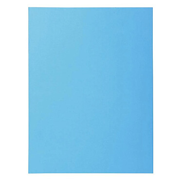 EXACOMPTA Paquet de 50 chemises 2 rabats SUPER 250 24x32cm Bleu clair x 5