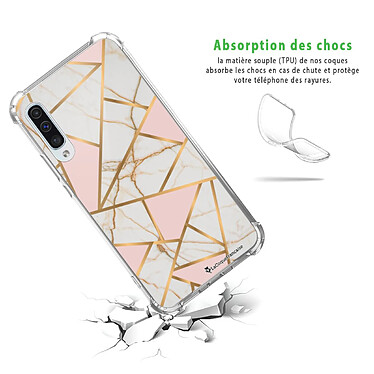 Avis LaCoqueFrançaise Coque Samsung Galaxy A50 anti-choc souple angles renforcés transparente Motif Marbre Rose