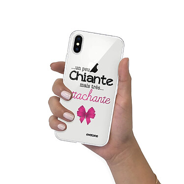 Evetane Coque iPhone X/Xs 360 intégrale Un peu chiante tres attachante Tendance pas cher