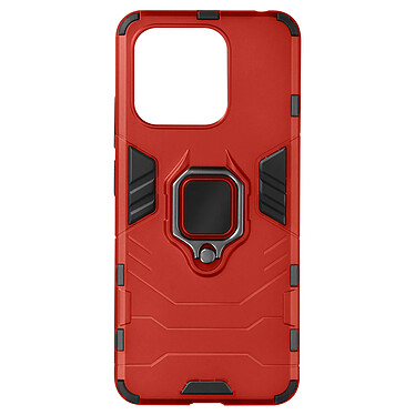 Avizar Coque pour Xiaomi Redmi 12C Hybride Antichoc Bague Métallique Support  Rouge