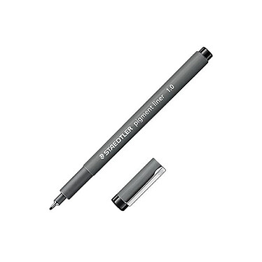 STAEDTLER Stylo feutre à pigment Tracé1,0 mm Noir x 10