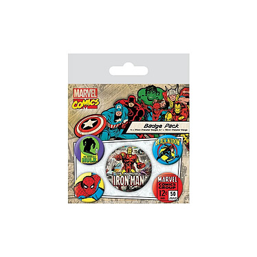 Marvel Comics - Pack 5 badges Iron Man