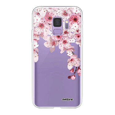 Evetane Coque Samsung Galaxy S9 360 intégrale transparente Motif Cerisier Tendance