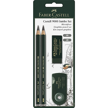 FABER-CASTELL Kit de dessin Crayons CASTELL 9000 Jumbo