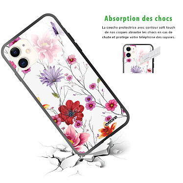 Avis Evetane Coque iPhone 11 Coque Soft Touch Glossy Fleurs Multicolores Design