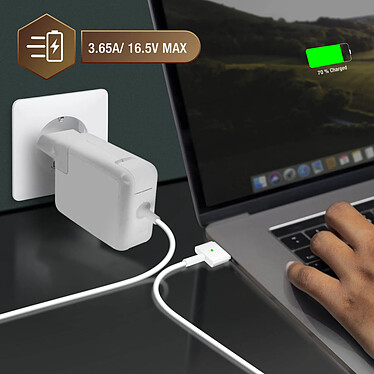 Avis LinQ Chargeur mural MagSafe 2 MacBook Pro Retina 13'' 60W Rapide A2-60  Blanc