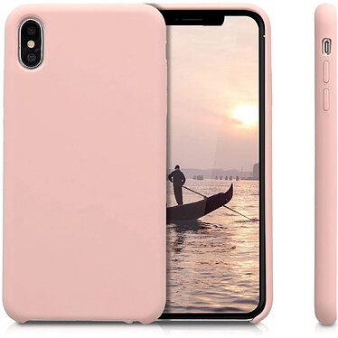 Avis Evetane Coque iPhone X/XS Silicone liquide Rose + 2 Vitres en Verre trempé Protection écran Antichocs