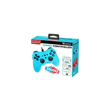 Subsonic Pro S wired controller Colorz Nintendo Switch Bleu pas cher