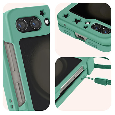 Avizar Coque pour Samsung Galaxy Z Flip 5 Rigide Motif Étoile  Vert pas cher