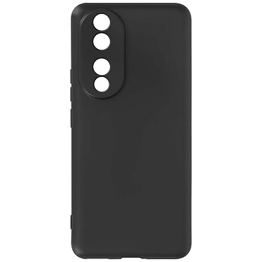 Avizar Coque pour Honor 90 Silicone Semi-rigide Finition Soft-touch avec Dragonne  Noir