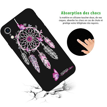 Avis Evetane Coque iPhone Xr Silicone Liquide Douce noir Carpe diem