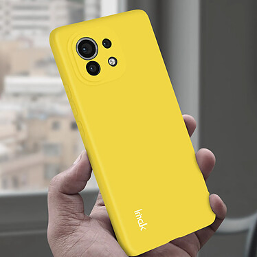 iMak Coque pour Xiaomi Mi 11 Silicone Gel Flexible Fine Légère  jaune pas cher