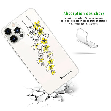 Avis LaCoqueFrançaise Coque iPhone 12/12 Pro silicone transparente Motif Fleurs Cerisiers ultra resistant