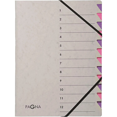 PAGNA Trieur 'Easy Grey', A4, 12 compartiments, lilas