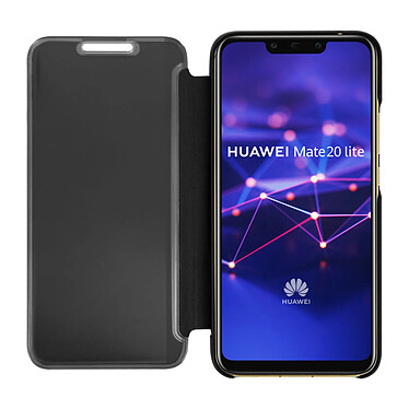 Avizar Etui folio Noir Design Miroir pour Huawei Mate 20 Lite pas cher