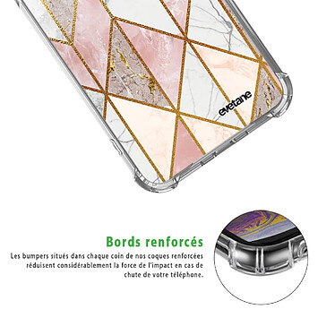 Acheter Evetane Coque iPhone 7/8/ iPhone SE 2020 anti-choc souple angles renforcés transparente Motif Marbre Rose Losange