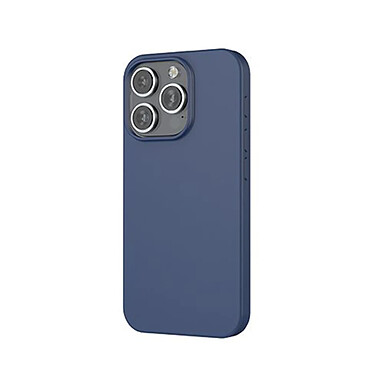 MW Coque pour iPhone 16 Pro MagSafe Silicone Oléophobe et Anti-rayures Bleu