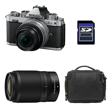 NIKON Z fc + Z 16-50 Silver + Z 50-250 + Sac + Carte SD 8 Go