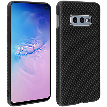 Avizar Coque Samsung Galaxy S10e Protection Silicone gel Effet Carbone Noir