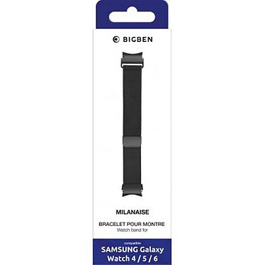 Acheter BigBen Connected Bracelet pour Galaxy Watch 4/4 Classic/5/5 Pro/6/6 Classic Milanais Acier Gris foncé