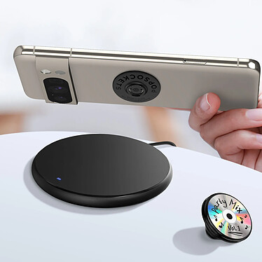 Popsockets PopGrip Design Party Mix pour Smartphone, Bague et Support Universel Noir pas cher