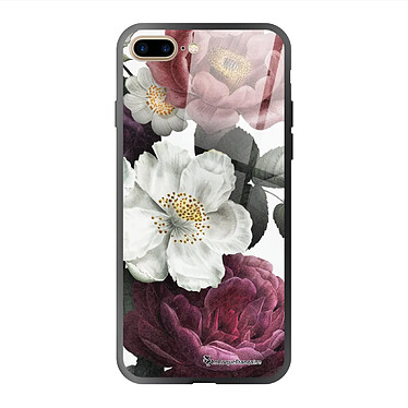 LaCoqueFrançaise Coque iPhone 7 Plus/ 8 Plus Coque Soft Touch Glossy Fleurs roses Design