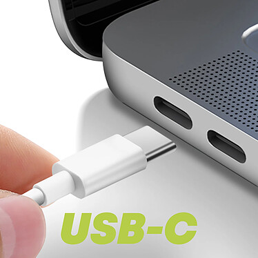 Moxie Chargeur Secteur USB C pour MacBook Charge Rapide 61W Câble 1.7m Blanc pas cher