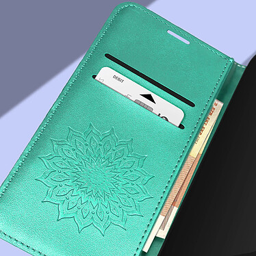 Acheter Avizar Étui Mandala Fleur pour iPhone 14 Pro Max Portefeuille Support Vidéo  Vert