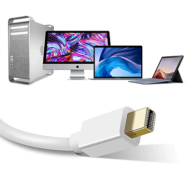 Avis Avizar Câble Mini DisplayPort Mâle vers HDMI Mâle Haute Résolution 4K 1.8m Blanc