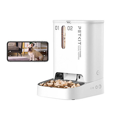 YumShare Dual-hopper distributeur de croquettes automatique connecté double avec caméra 5L