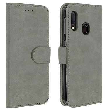 Avizar Etui folio Gris pour Samsung Galaxy A20e